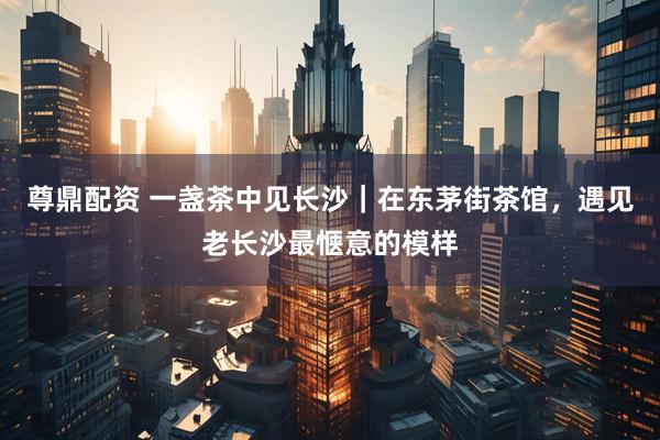 尊鼎配资 一盏茶中见长沙｜在东茅街茶馆，遇见老长沙最惬意的模样