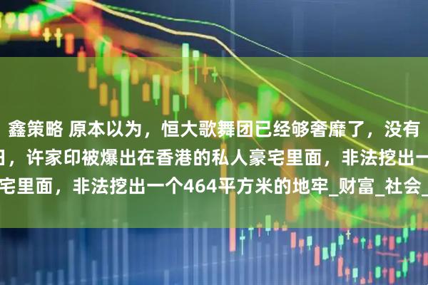 鑫策略 原本以为，恒大歌舞团已经够奢靡了，没有想到还有更奢靡的，近日，许家印被爆出在香港的私人豪宅里面，非法挖出一个464平方米的地牢_财富_社会_法律